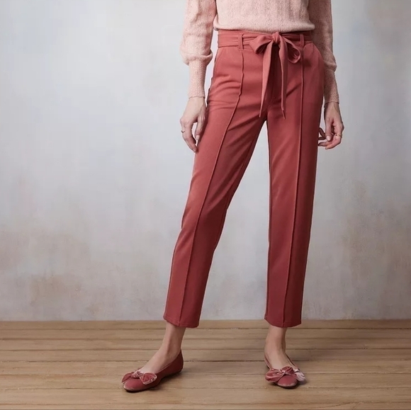 Lauren Conrad Pleated Tie Front Trousers Pants Size 16 NWT - Picture 1 of 6